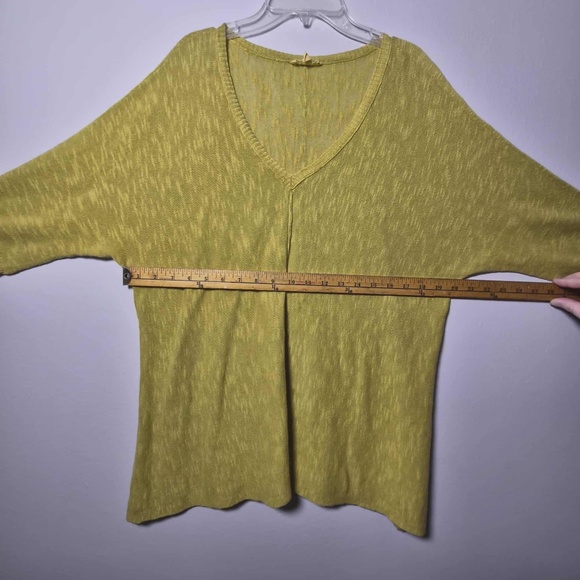 Eileen Fisher Olive Green Linen Organic Cotton Blend Garden Fairy Tunic Blouse L - Picture 7 of 8